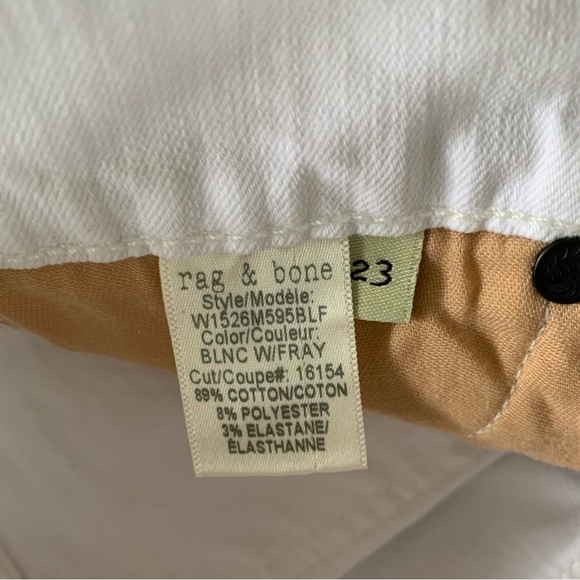 Rag & Bone White Capri Skinny Jeans Women’s Size 23 in NEW - Picture 8 of 8